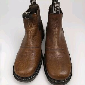 Georgia Boot Carbo-TEC LT Chelsea Waterproof Work Boots Brown Men's Size 9.5W